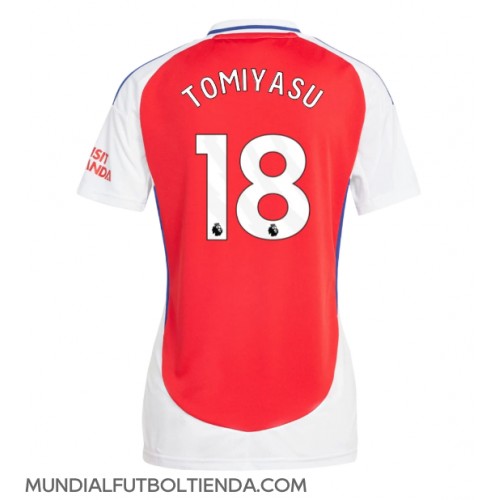 Camiseta Arsenal Takehiro Tomiyasu #18 Primera Equipación Replica 2024-25 para mujer mangas cortas